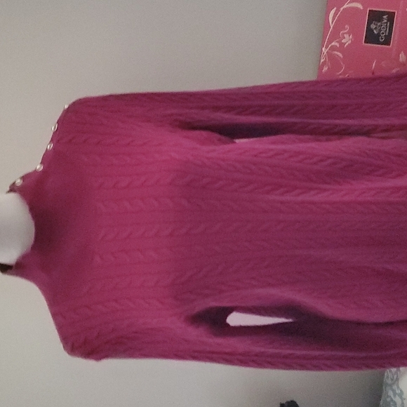 Talbots Cable Knit Button Shoulder Sweater Size XL - Picture 4 of 15